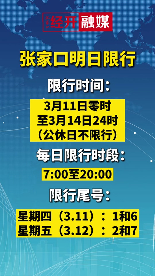 张家口限号通知最新消息